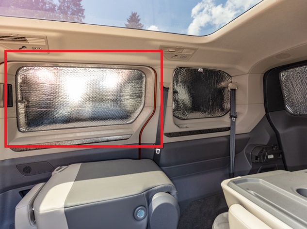 BRANDRUP ISOLITE window insulation sliding door right VW T7 Multivan side window rigid