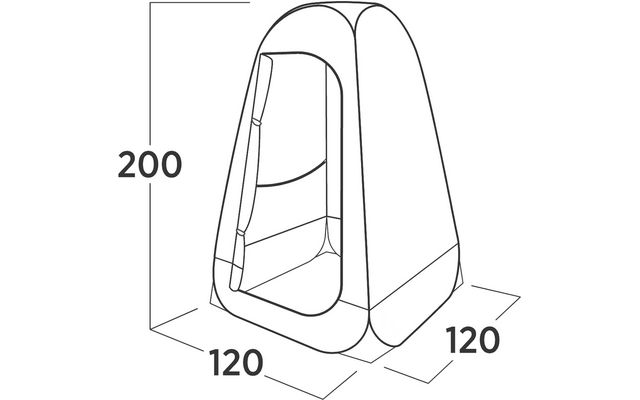 Easy Camp Vik Pop-up Tente de toilette Camping