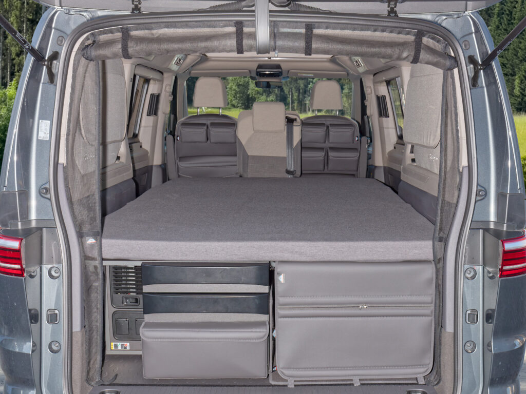 iXTEND Spannbettlaken VW T7 Beach Camper Tour Faltbett Raven