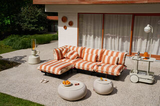 Fatboy King Pillow Stripe Orange Cream Outdoor Cushion VW Camper