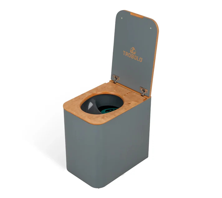 TROBOLO SilvaBlœm Gray Separating Toilet in a VW Camper