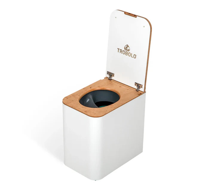 TROBOLO SilvaBlœm White Separating Toilet in a VW Camper
