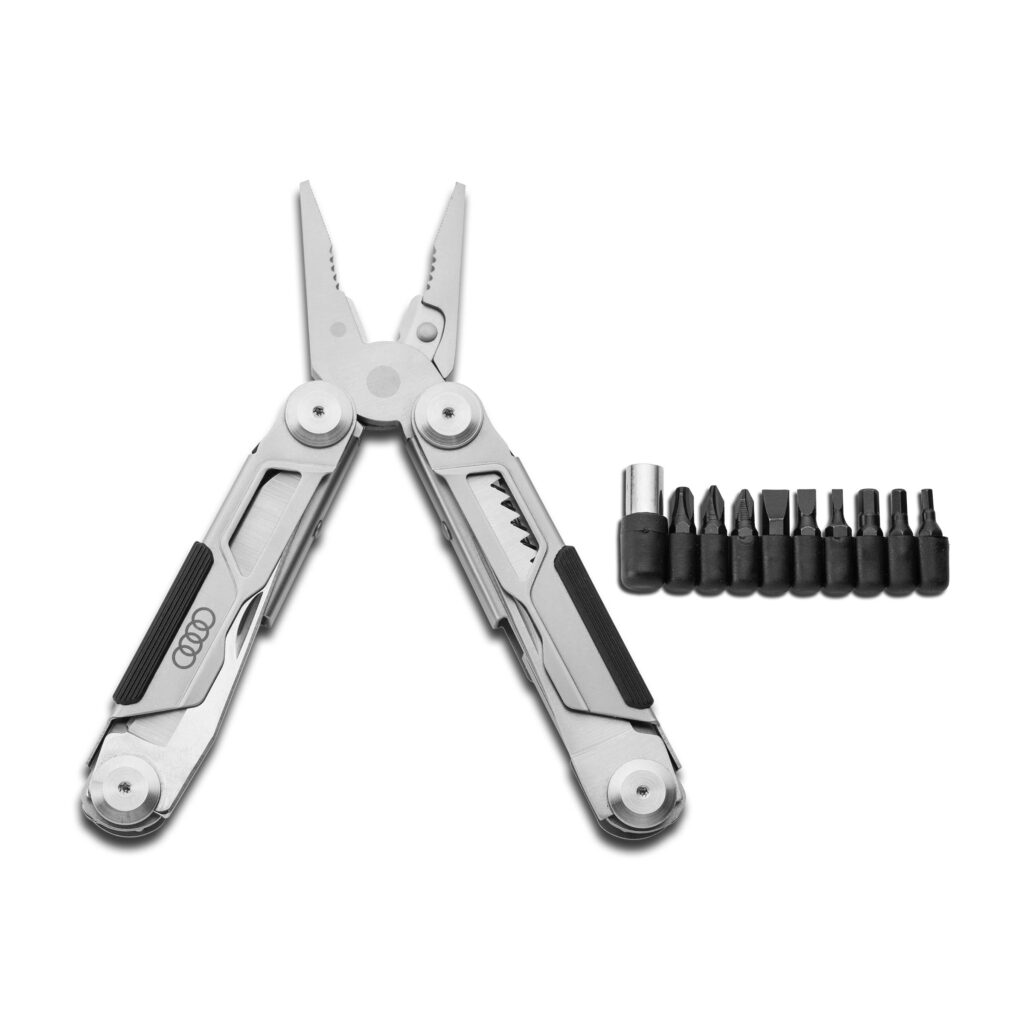 Audi Multitool, Silver, Stainless Steel, Compact, for On-the-Go Use