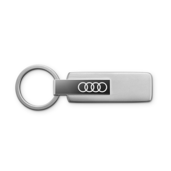 Audi Keychain, Stainless Steel, Silver, High-Quality Design