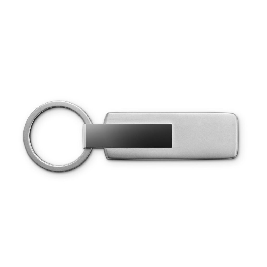 Audi Keychain, Stainless Steel, Silver, High-Quality Design
