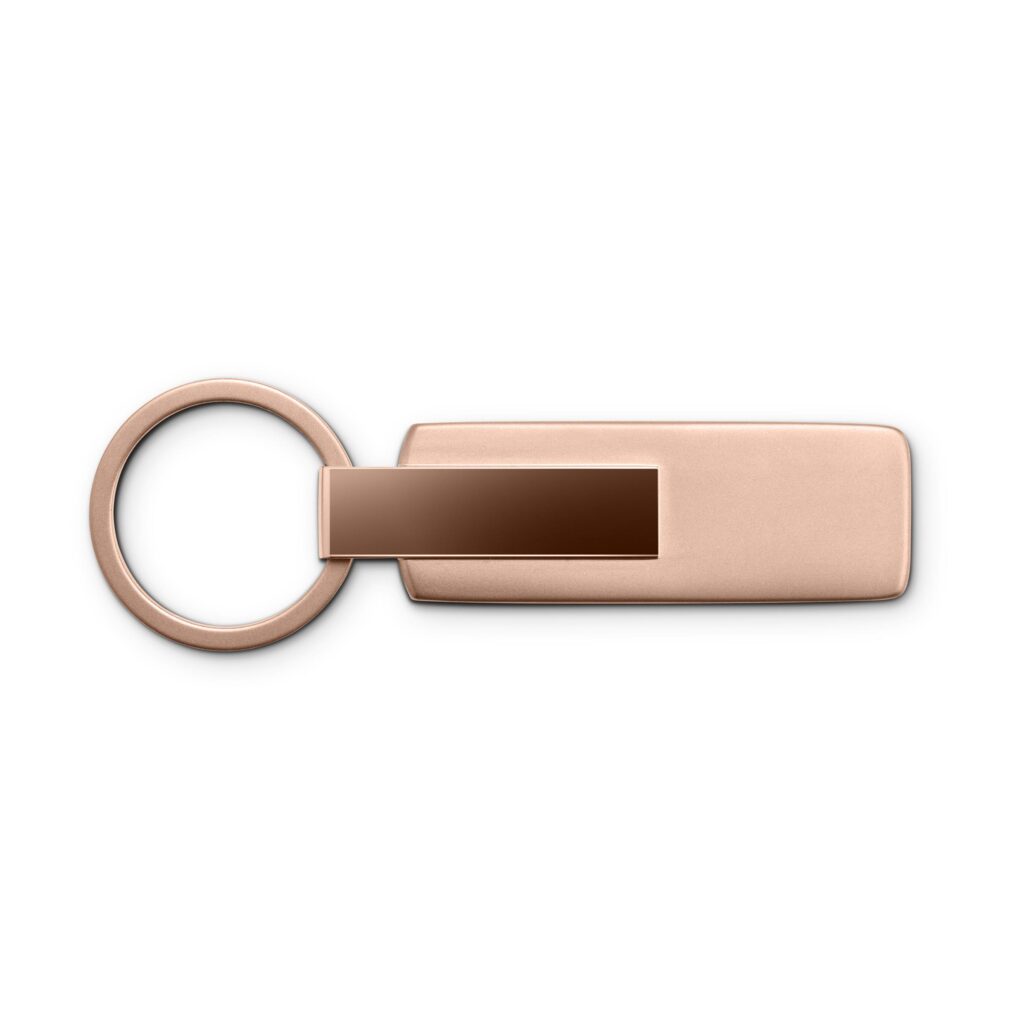Audi Keychain, Rose Gold Stainless Steel, High-Quality Design